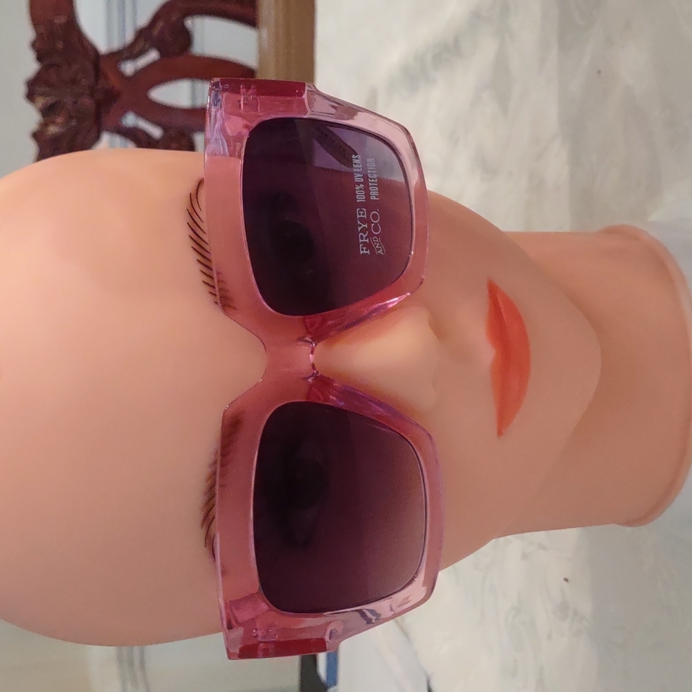 Frye & Co Oversized Square Pink Sunglasses